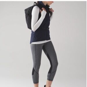 LULULEMON Pace Rival Cropped 22" Inseam Heathered Black. Size 4